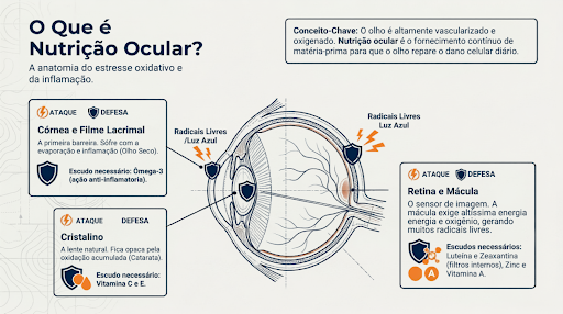 imagem ilustrativa apresentando sobre a nutrição ocular