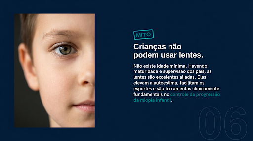 imagem ilustrativa demonstrando que crian&ccedil;as podem sim usar lente de contato